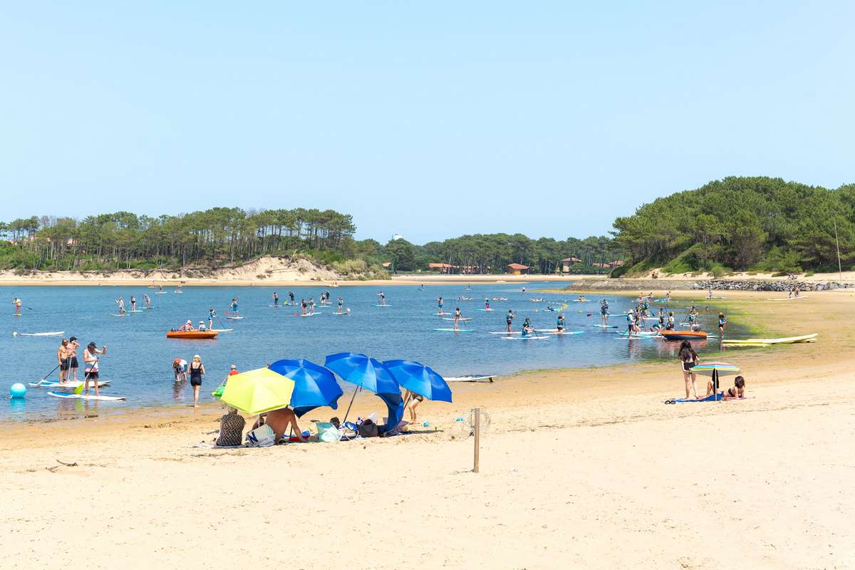 Plage du lac Marin La Sauvagine à Soustons