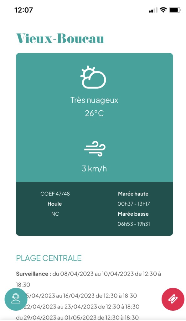 Widget Plages Landes