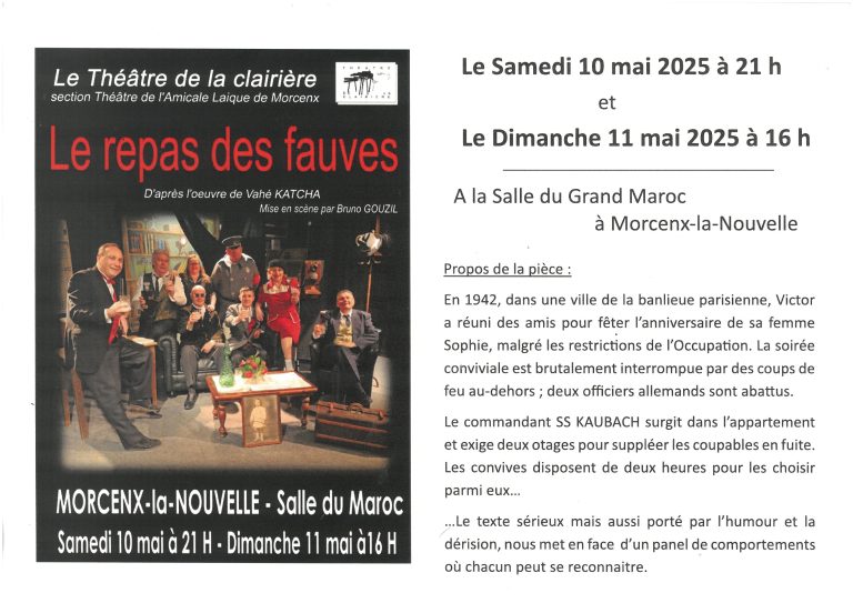 Photo de Le repas des fauves -« Le Théâtre de la clairière » – Amicale Laïque