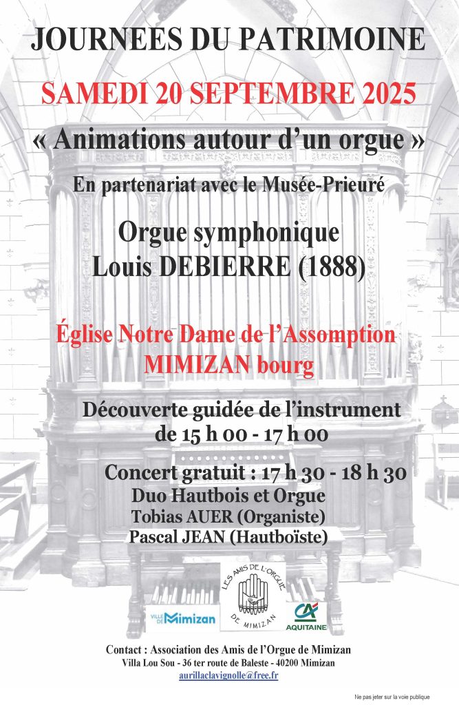 Photo de Visite Découverte de l’Orgue suivie d’un Concert Hautbois et Orgue