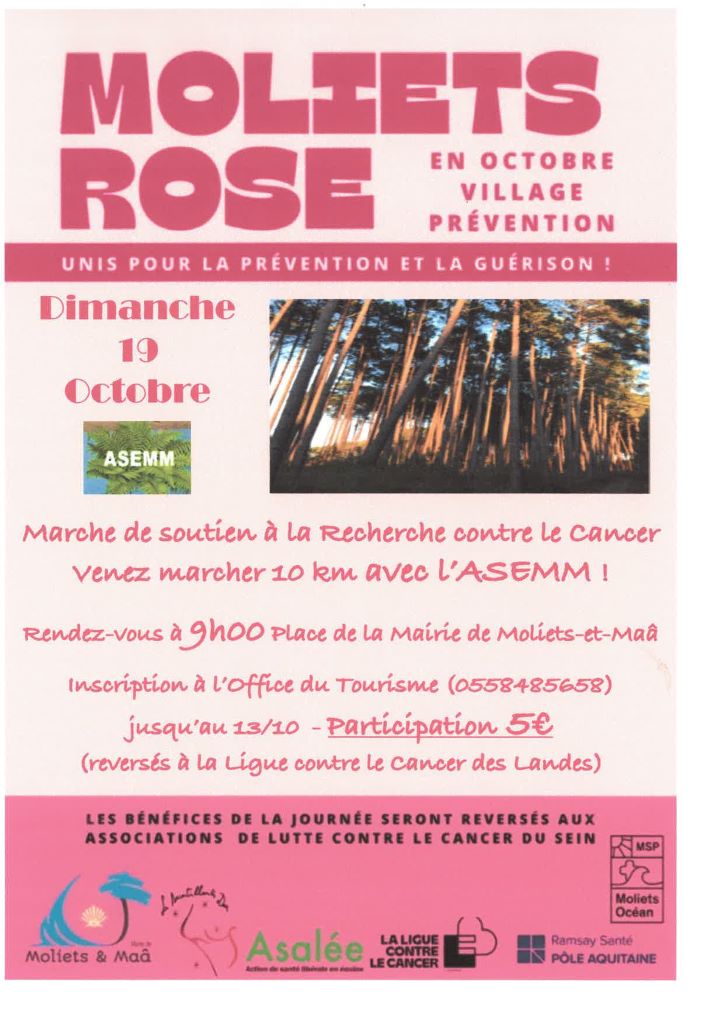 Photo de Octobre rose à Moliets Randonnée 10 km