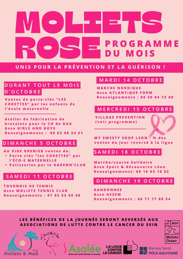 Photo de Octobre rose à Moliets et Maâ Tournois de tennis