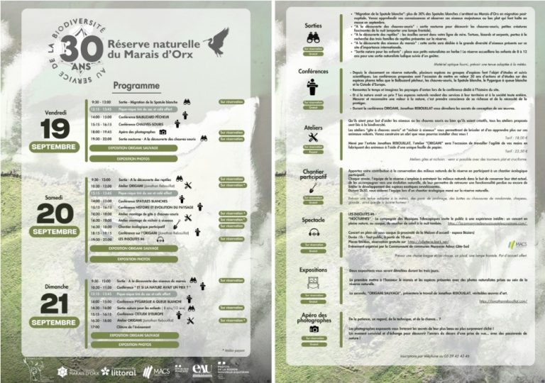 Photo de 30ème anniversaire de la Réserve Naturelle du Marais d’Orx
