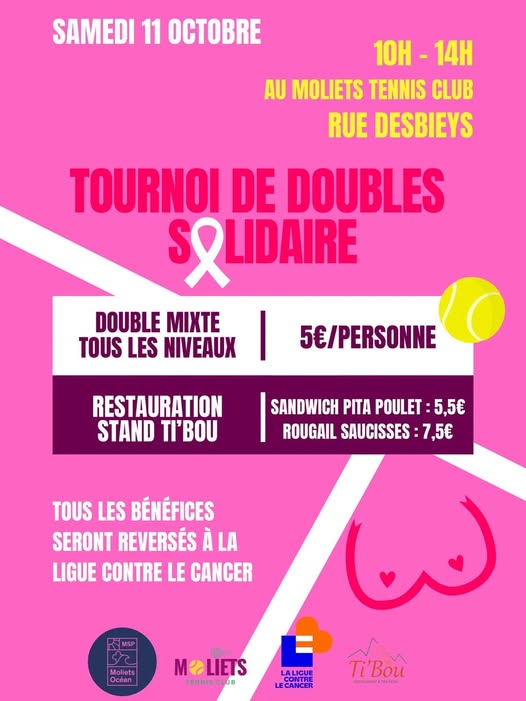 Photo de Octobre rose à Moliets et Maâ Tournois de tennis