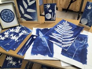 Photo de Atelier créatif – Cyanotype