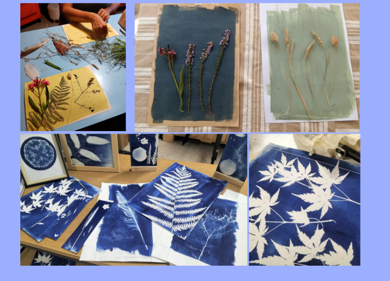 Photo de Atelier créatif – Cyanotype