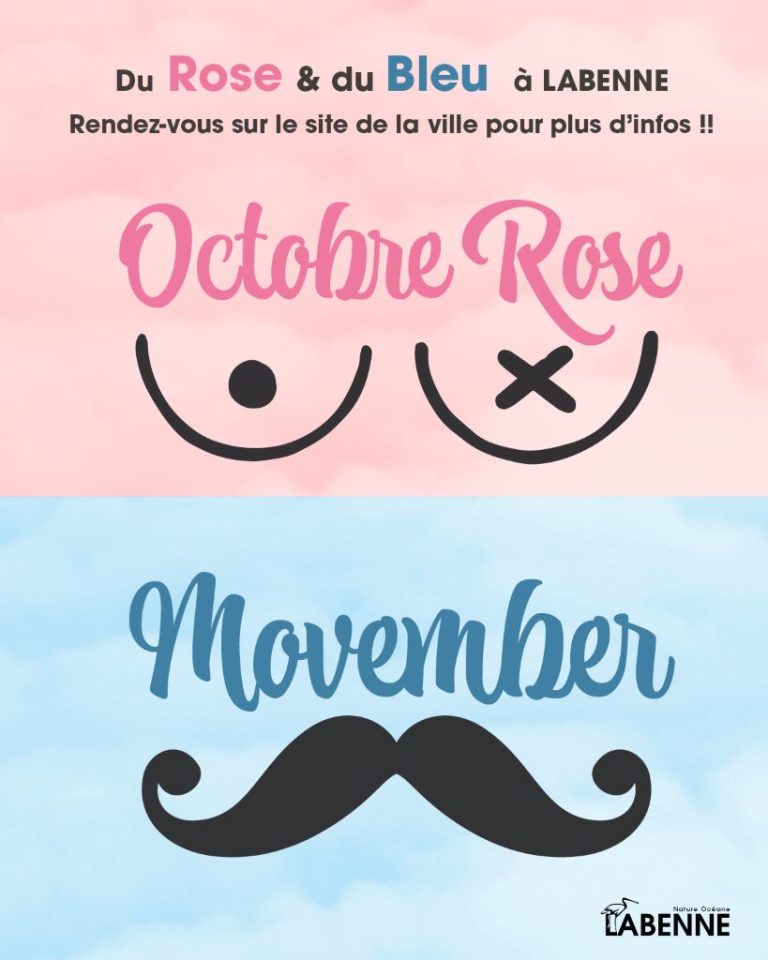 Photo de Labenne en Rose et Bleu : Octobre rose et Movember 2025