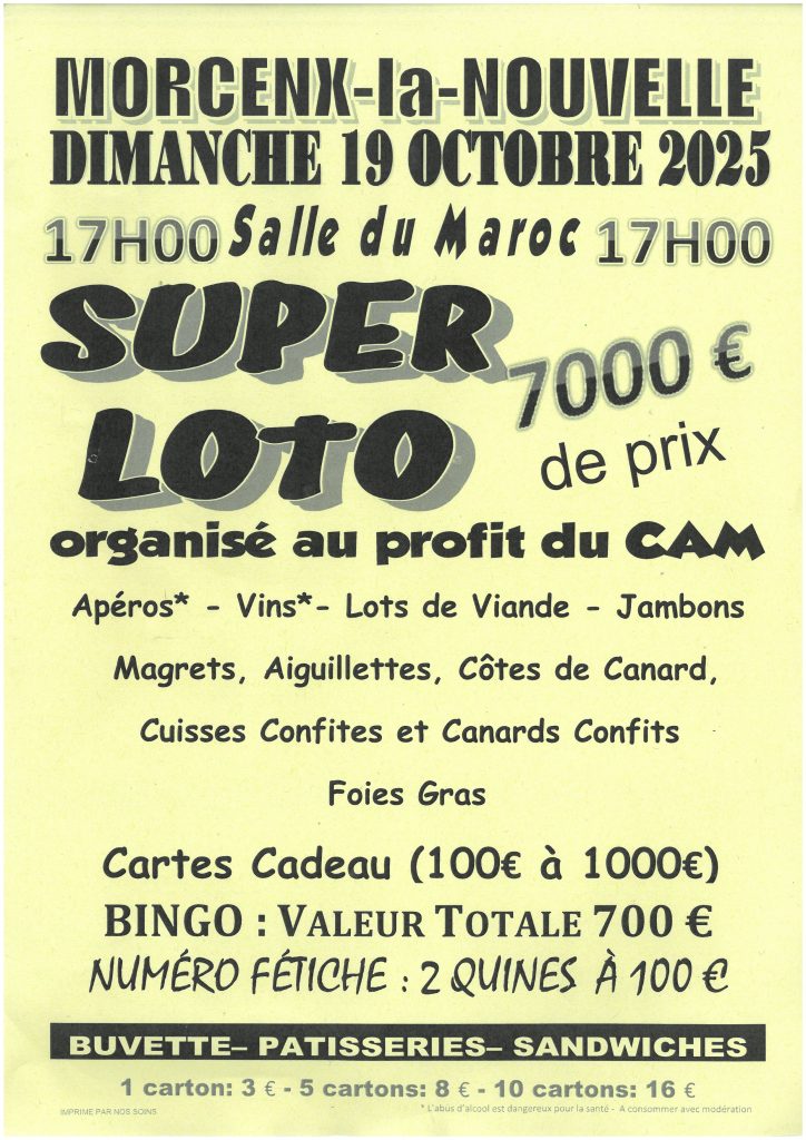 Photo de Loto du CAM