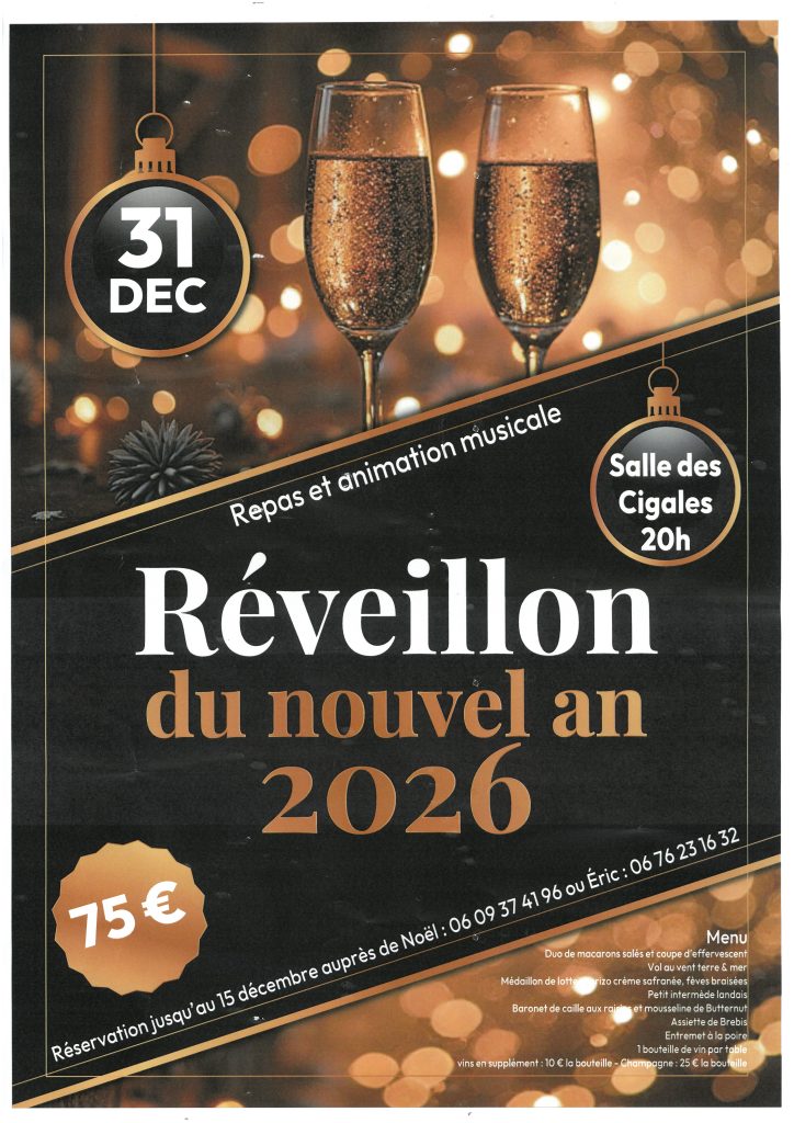 Photo de Réveillon du nouvel an 2026 – Morcenx