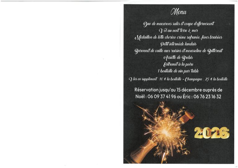 Photo de Réveillon du nouvel an 2026 – Morcenx