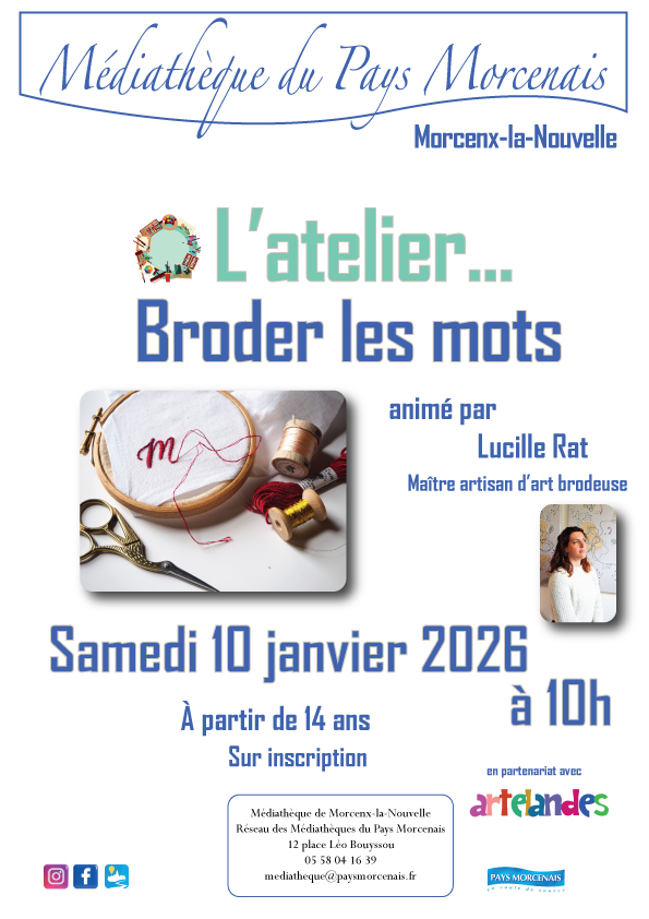 Photo de L’atelier … Broder les mots