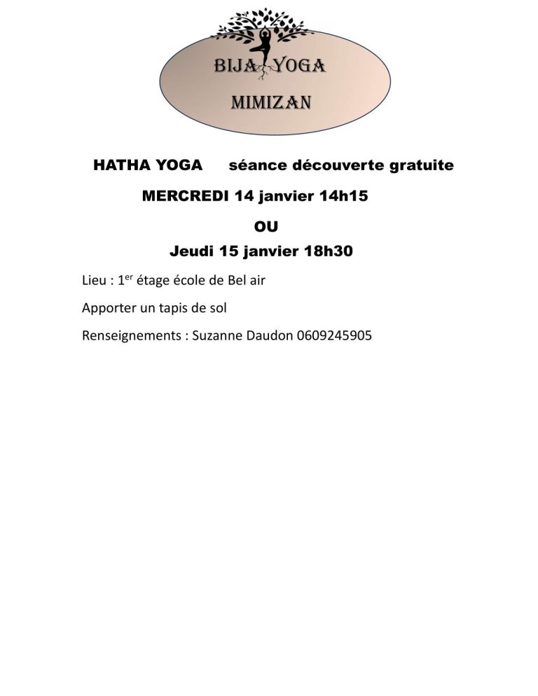 Photo de Séance découverte hatha yoga