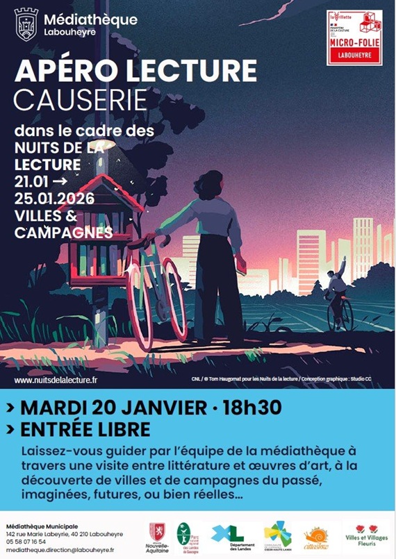 Photo de Apéro Lecture Causerie (Nuits de la lecture 2026)