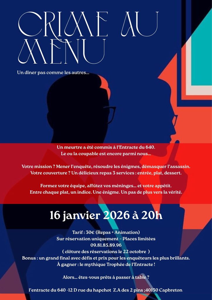 Photo de Dîner jeux d&rsquo;enquète à l&rsquo;entracte du 640