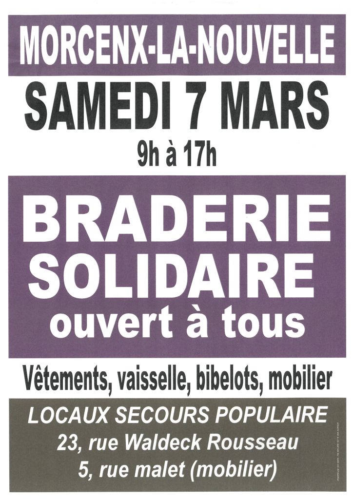 Photo de Braderie Solidaire du Secours Populaire