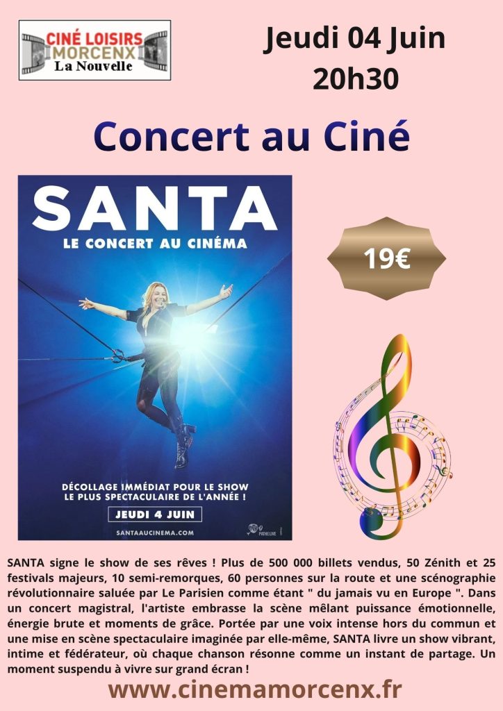 Photo de Le concert au Cinéma “SANTA”