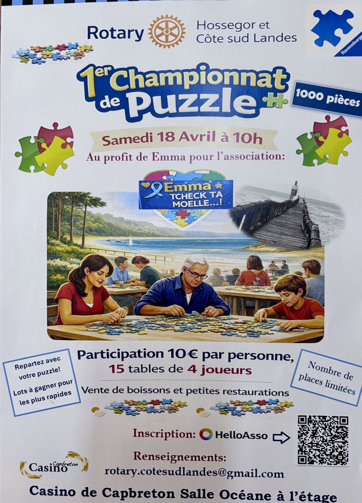 Photo de 1er championnat de puzzle organisé par le Rotary Hossegor et Côté Sud Landes
