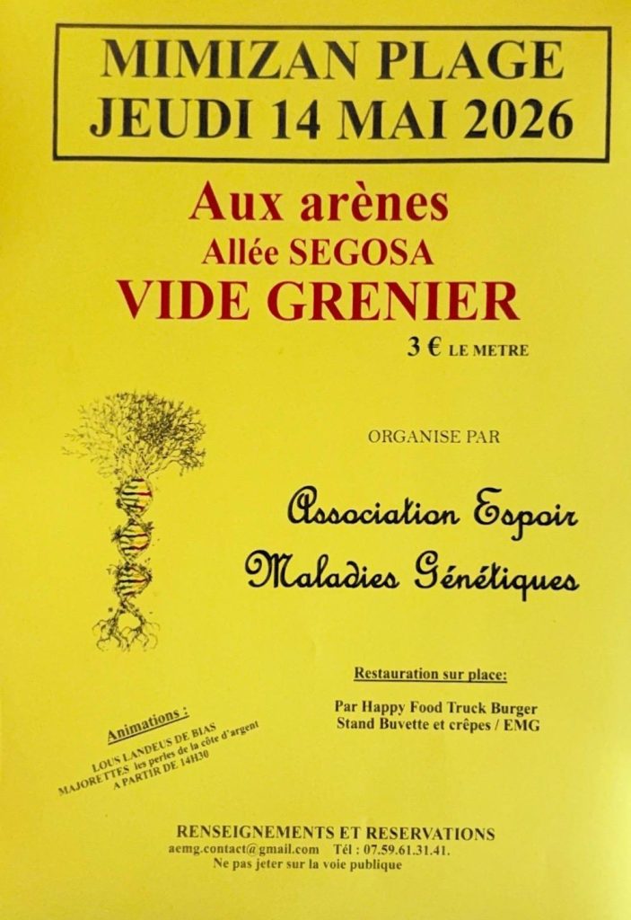Photo de Annulé Vide grenier de l&rsquo;association « Espoir Maladies Génétiques »