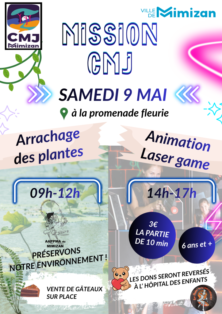 Photo de Mission cmj arrachage des plantes et animation laser game