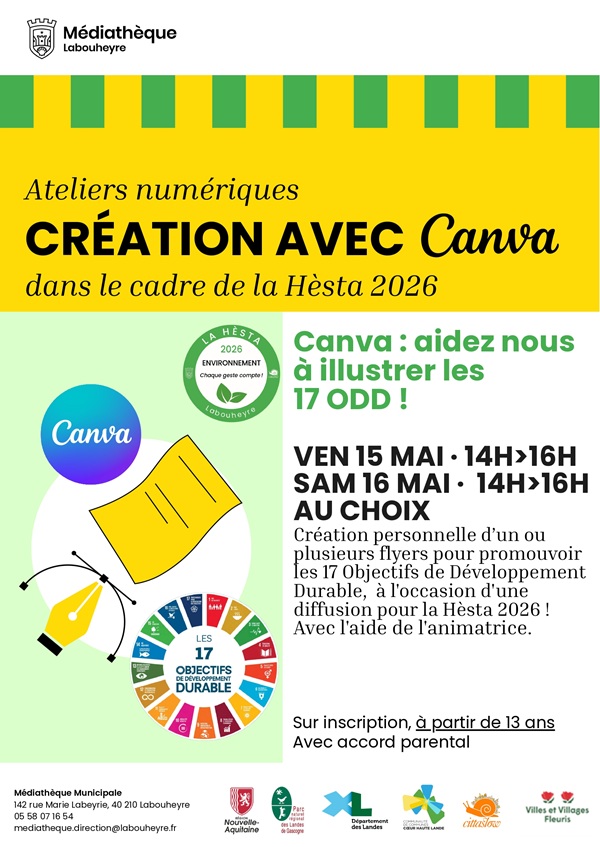Photo de Atelier numérique créatif sur Canva : les objectifs de développement durable illustrés
