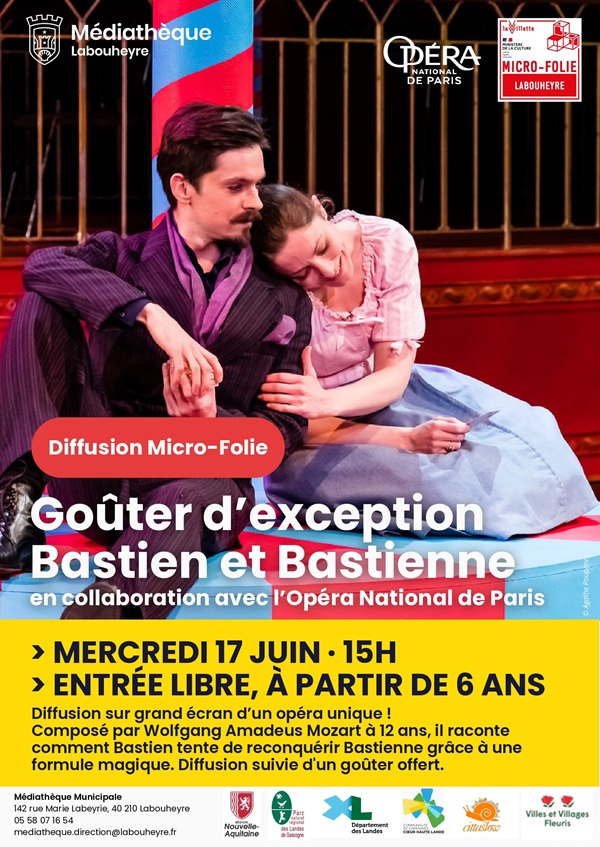 Photo de Goûter d’Exception Micro-Folie : Diffusion de l’opéra : Bastien et Bastienne
