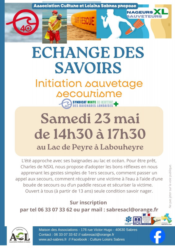 Photo de Echange des savoirs : initiation Sauvetage secourisme