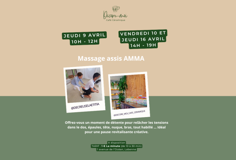 Photo de Massage Amma assis à Décore-moi café Céramique