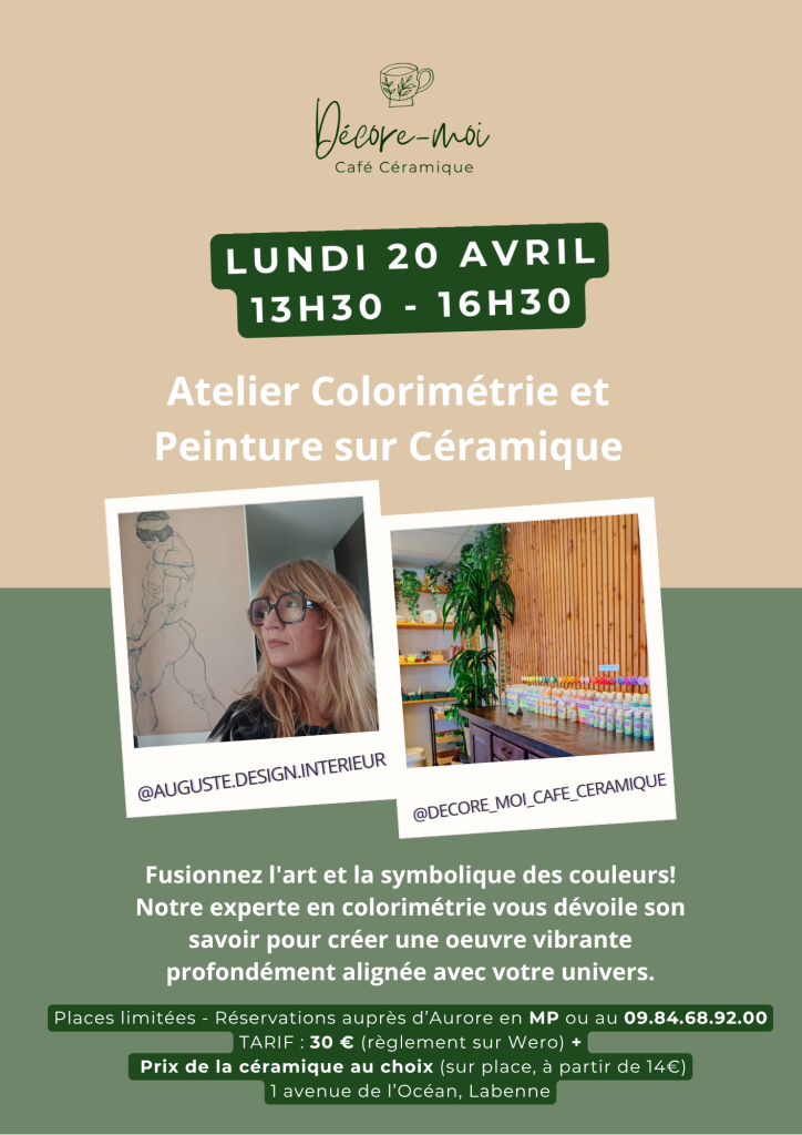 Photo de Atelier Colorimétrie et Céramique chez Décore-moi Café Céramique