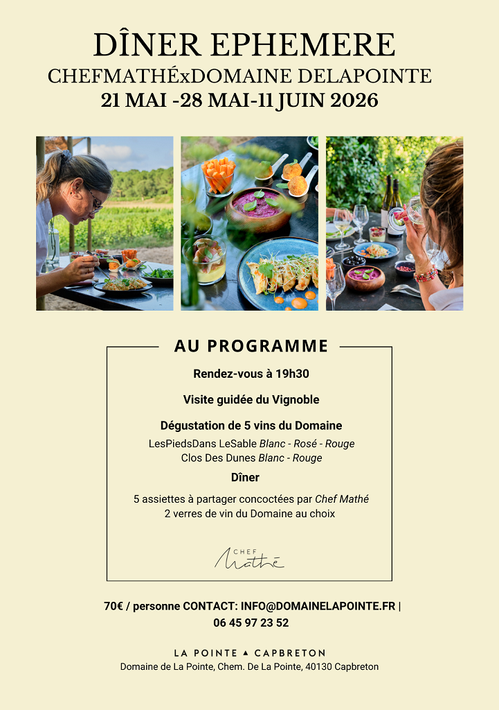 Photo de Dîner éphémère – Domaine de la Pointe