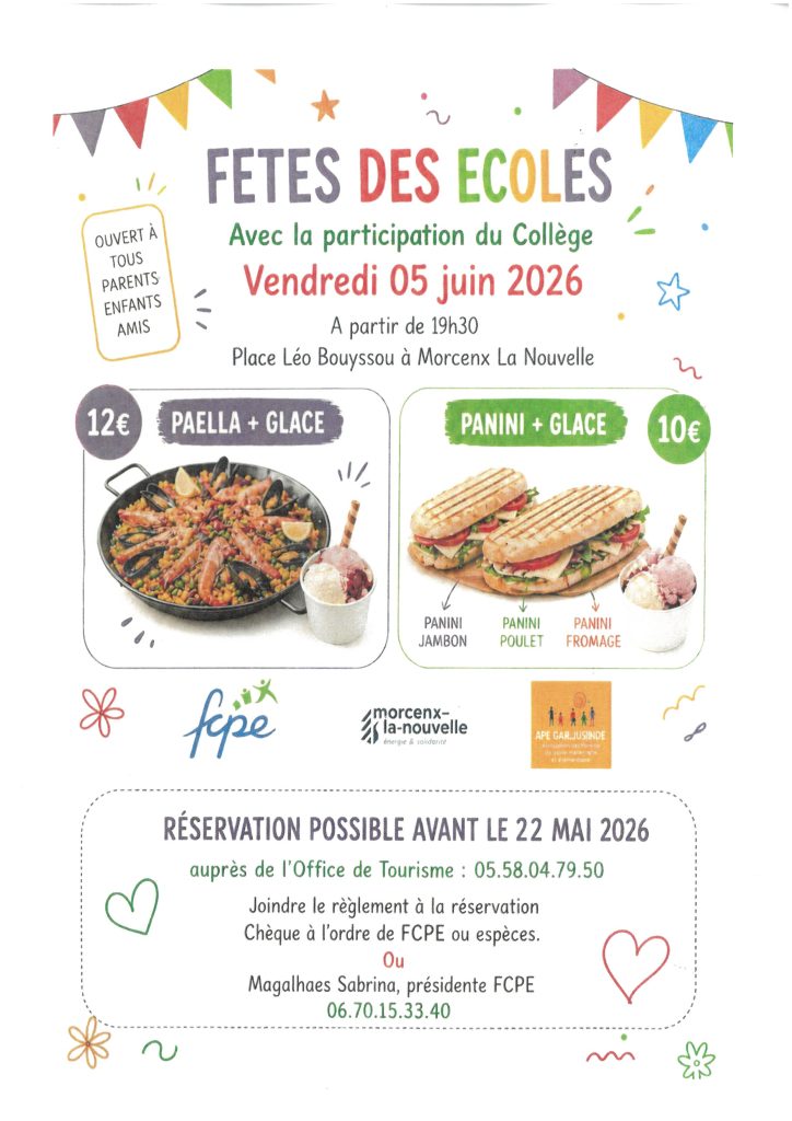 Photo de Fêtes des écoles –  FCPE Morcenx