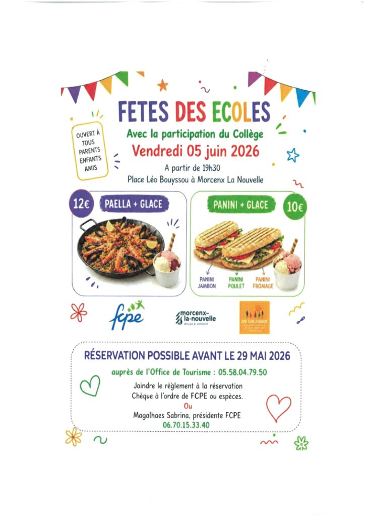 Photo de Fêtes des écoles –  FCPE Morcenx