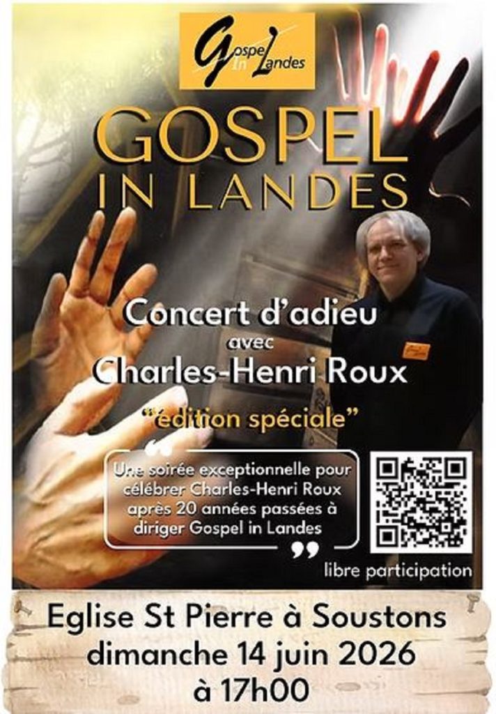 Photo de Gospel in Landes- Concert d&rsquo;adieu avec Charles-Henri Roux