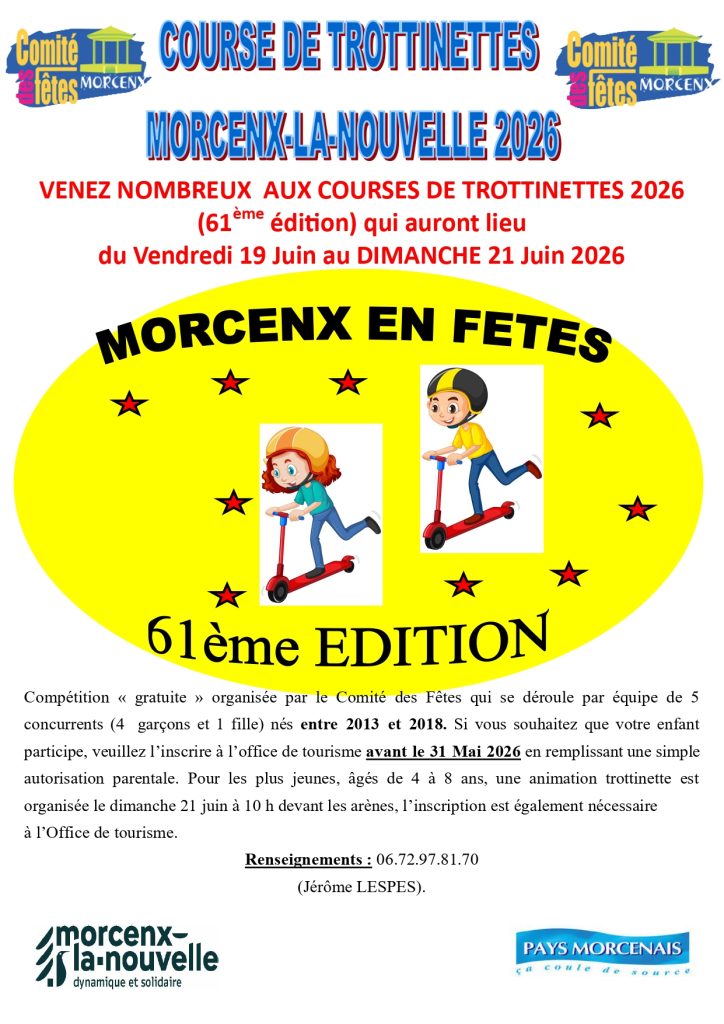 Photo de Fêtes locales – Morcenx-la-Nouvelle Course de trottinettes  2026