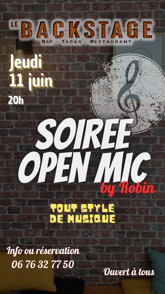Photo de OPEN MIC musical au BACKSTAGE